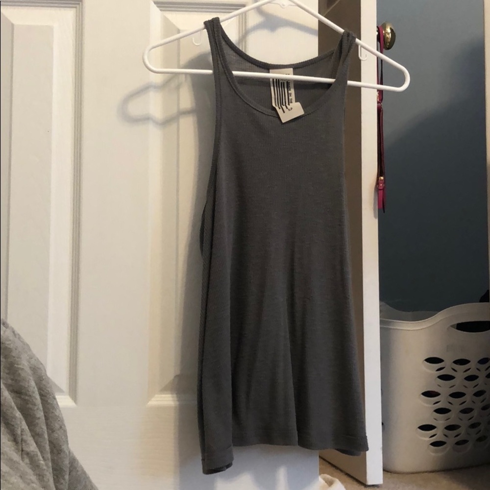grey free people tank top